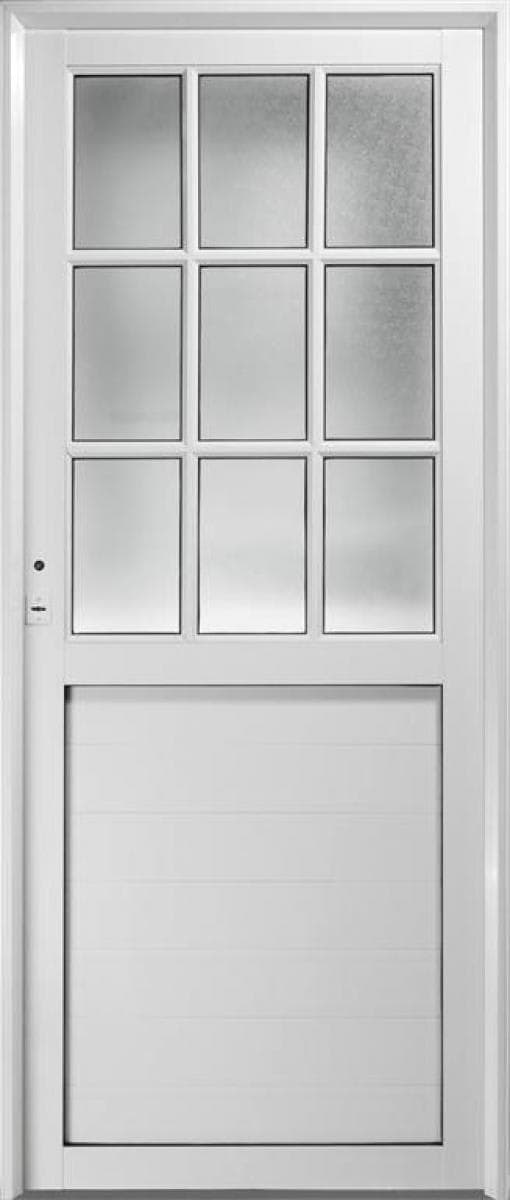 Puertas de aluminio tubular con vidrio